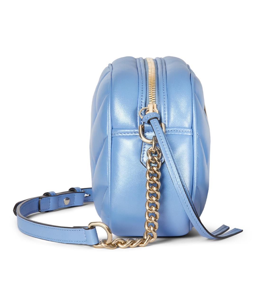 GUCCI Голубая кожаная сумка через плечо, фото 3