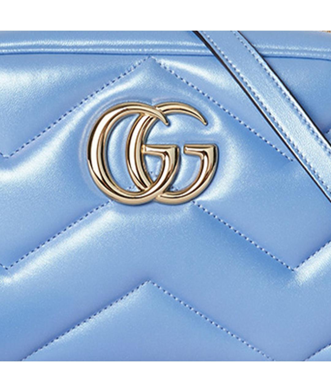 GUCCI Голубая кожаная сумка через плечо, фото 8