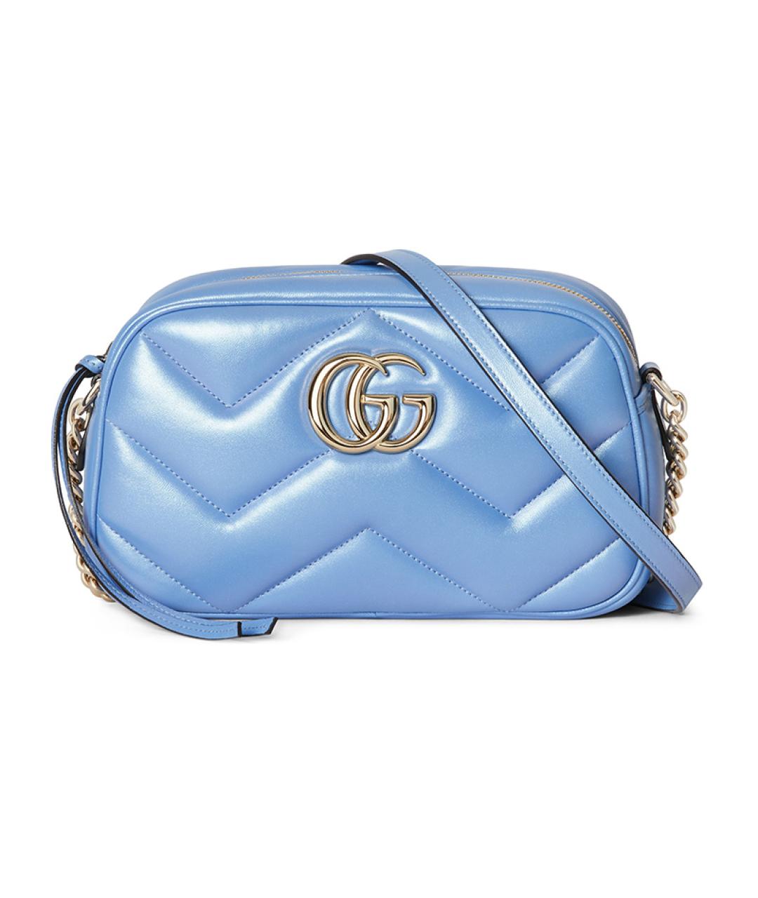 GUCCI Голубая кожаная сумка через плечо, фото 1