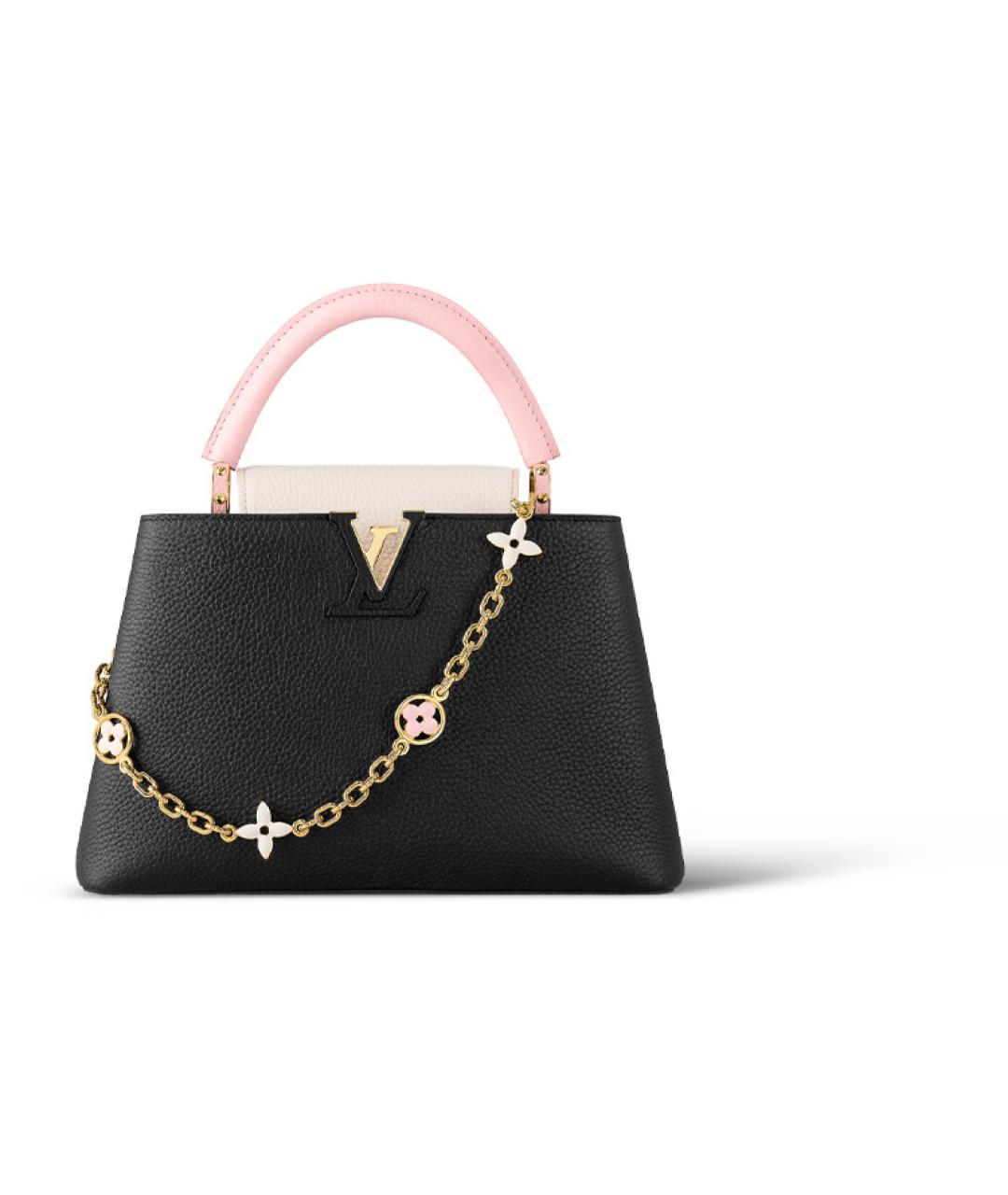 LOUIS VUITTON Черная кожаная сумка через плечо, фото 1