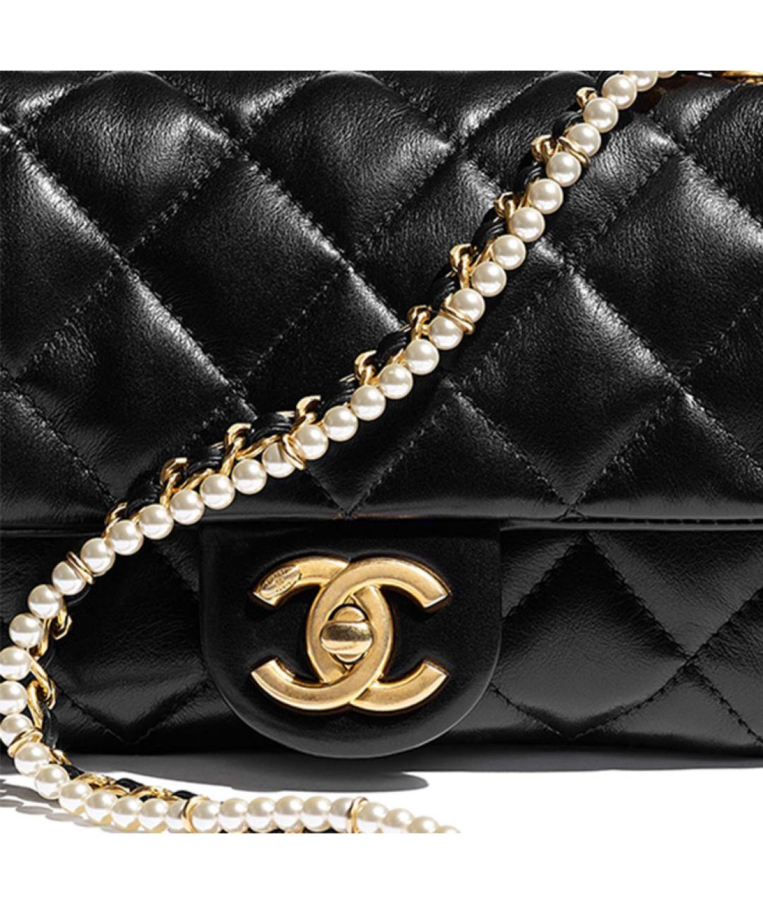 CHANEL Черная кожаная сумка через плечо, фото 4