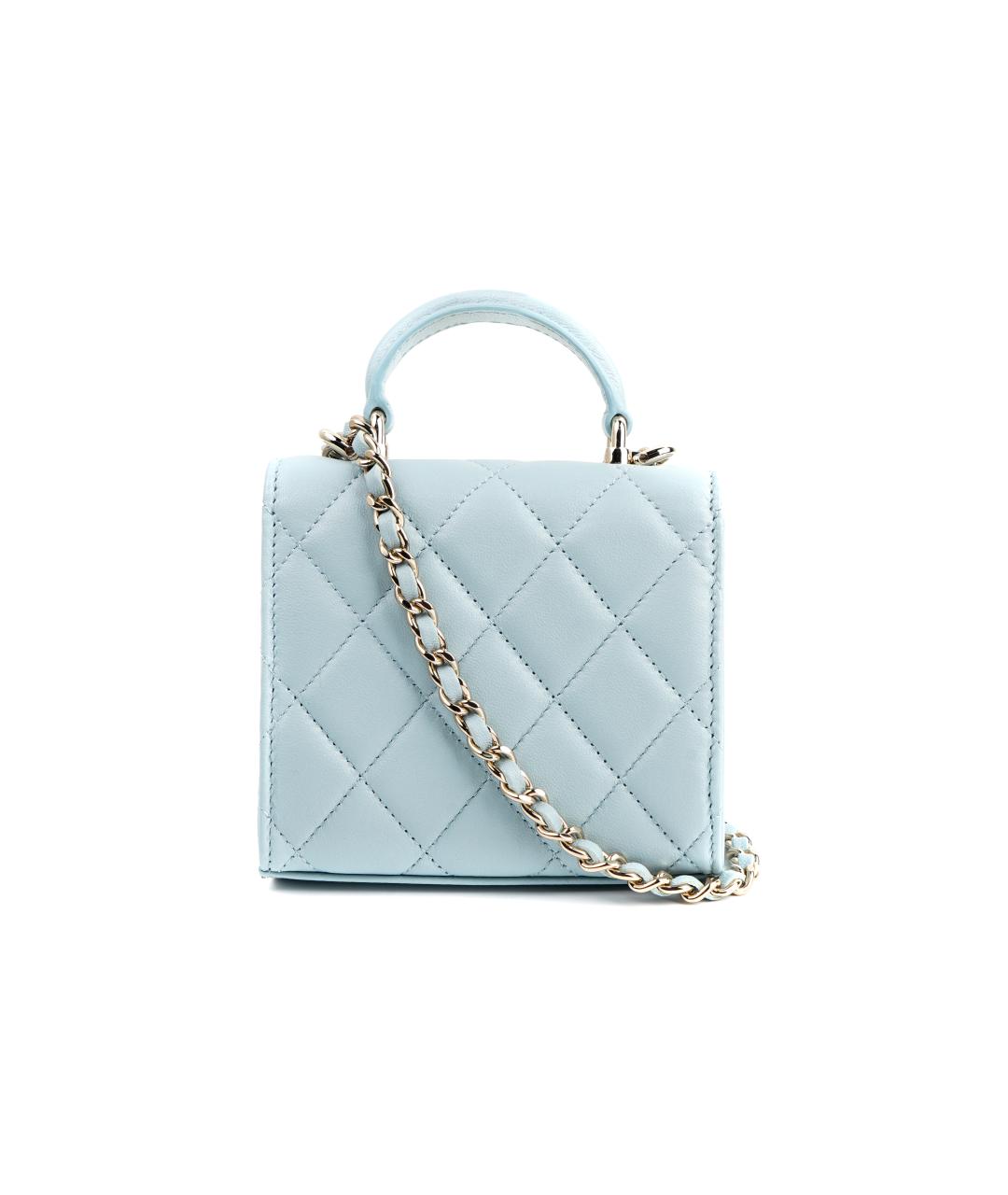 CHANEL Голубая сумка через плечо, фото 2