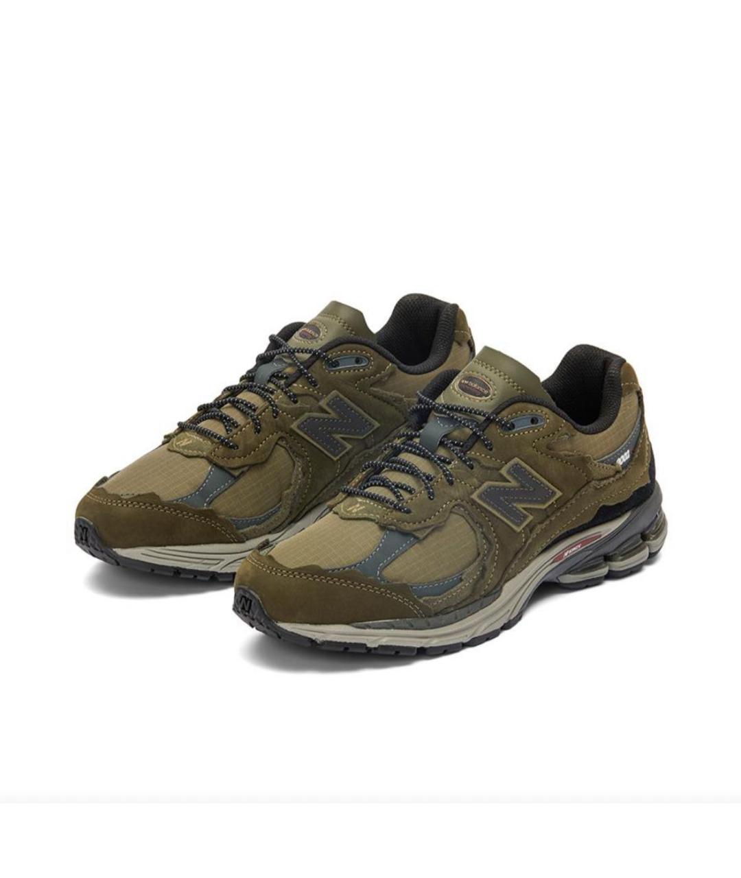 NEW BALANCE Хаки замшевые низкие кроссовки / кеды, фото 2