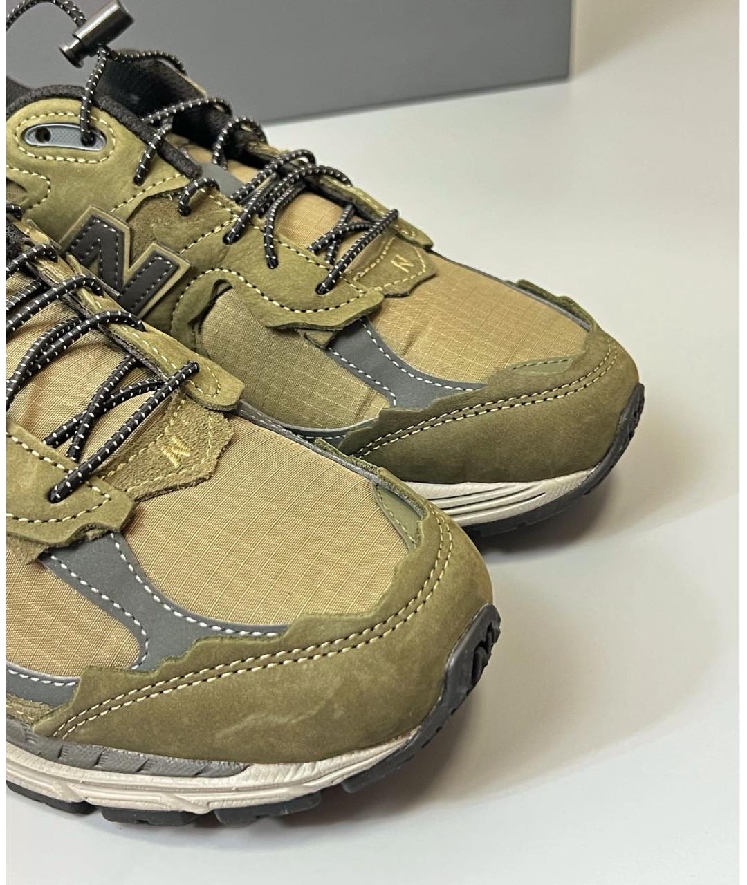 NEW BALANCE Хаки текстильные низкие кроссовки / кеды, фото 7