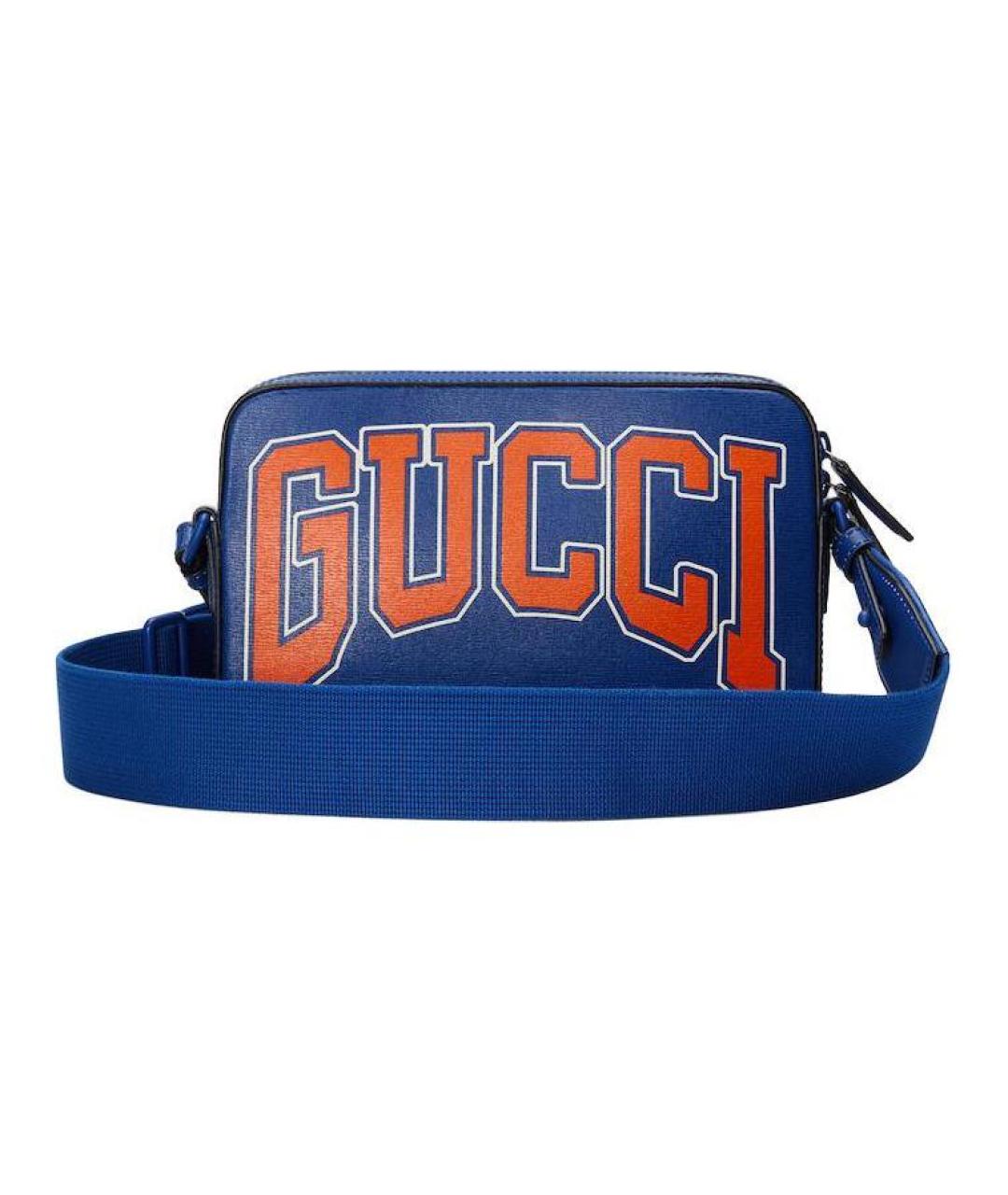 GUCCI Синяя кожаная сумка на плечо, фото 4