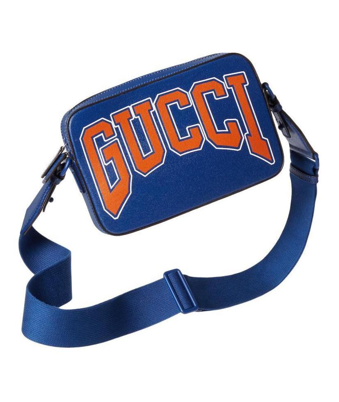 GUCCI Синяя кожаная сумка на плечо, фото 5