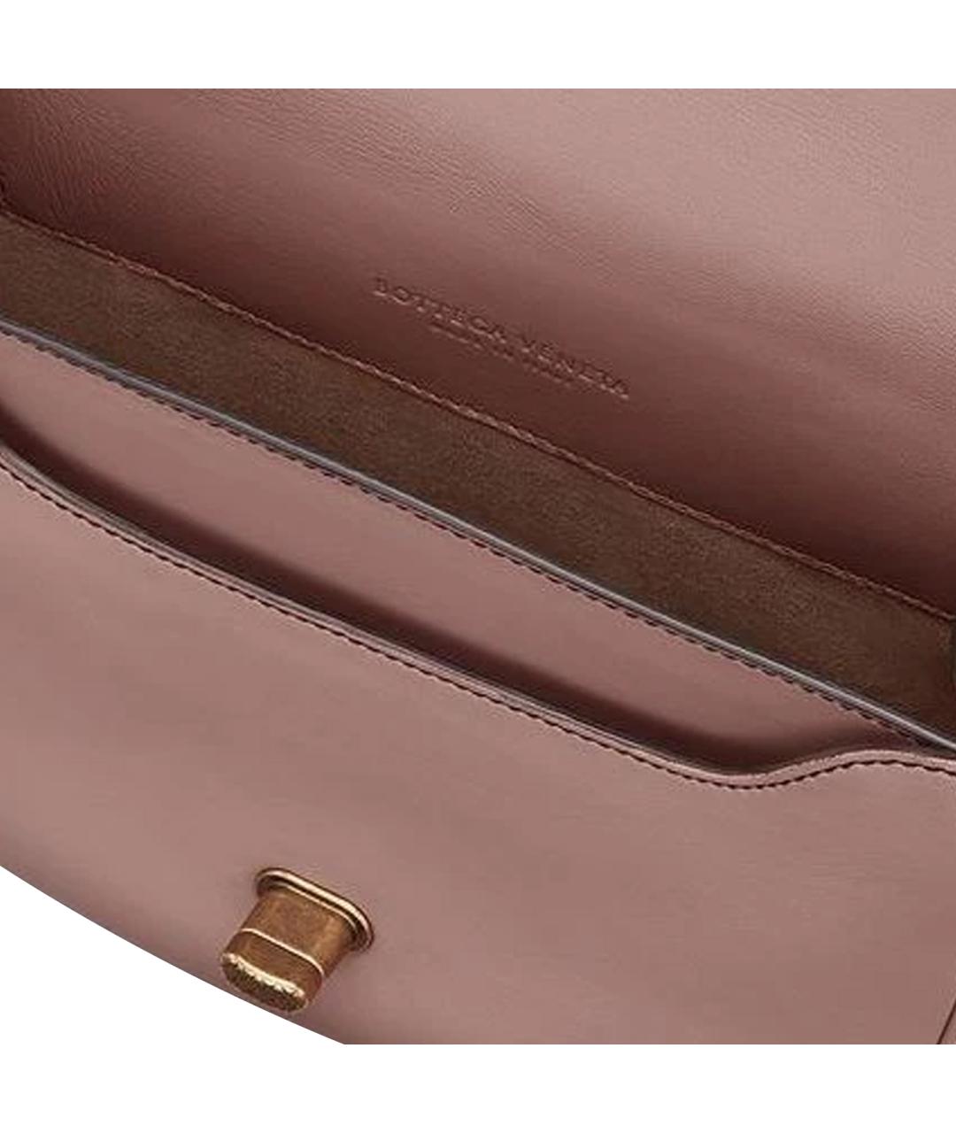 BOTTEGA VENETA Розовая кожаная сумка через плечо, фото 3