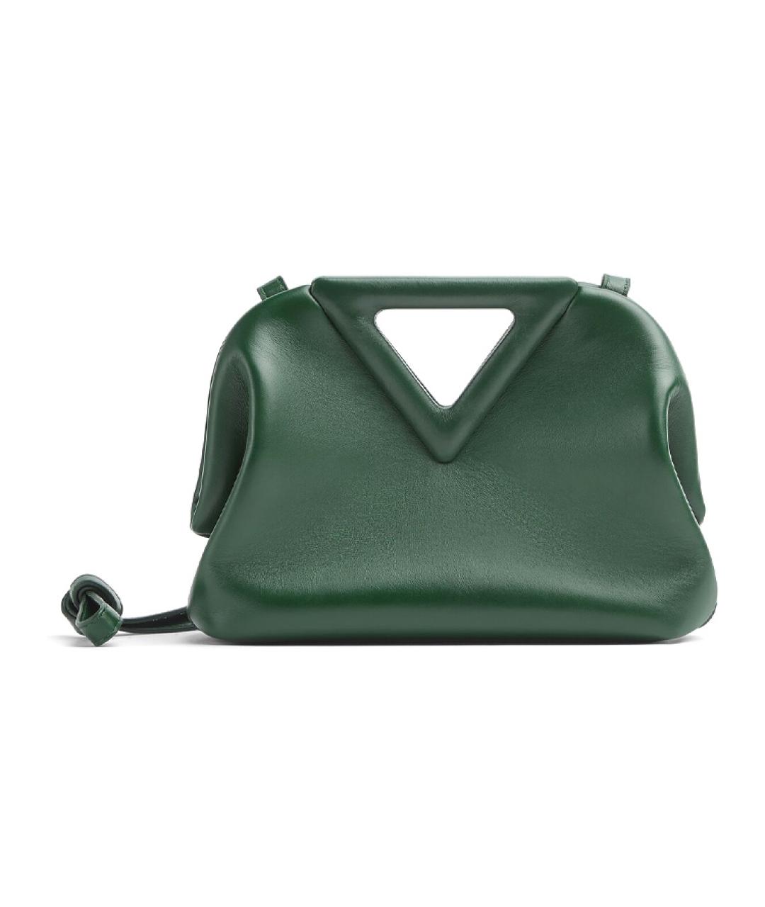 BOTTEGA VENETA Зеленая кожаная сумка с короткими ручками, фото 1