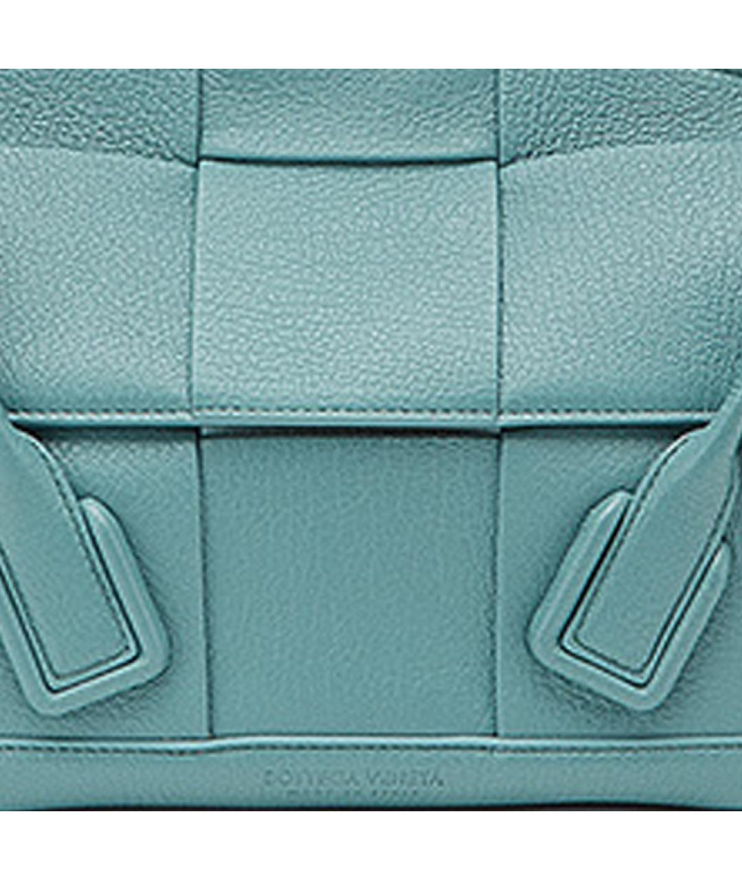 BOTTEGA VENETA Голубая кожаная сумка с короткими ручками, фото 3