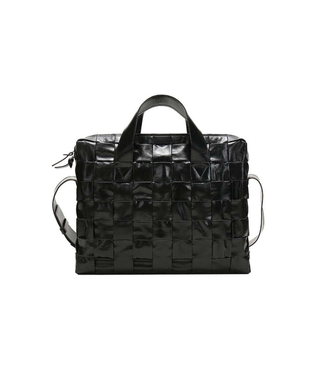 BOTTEGA VENETA Черная кожаная сумка на плечо, фото 1