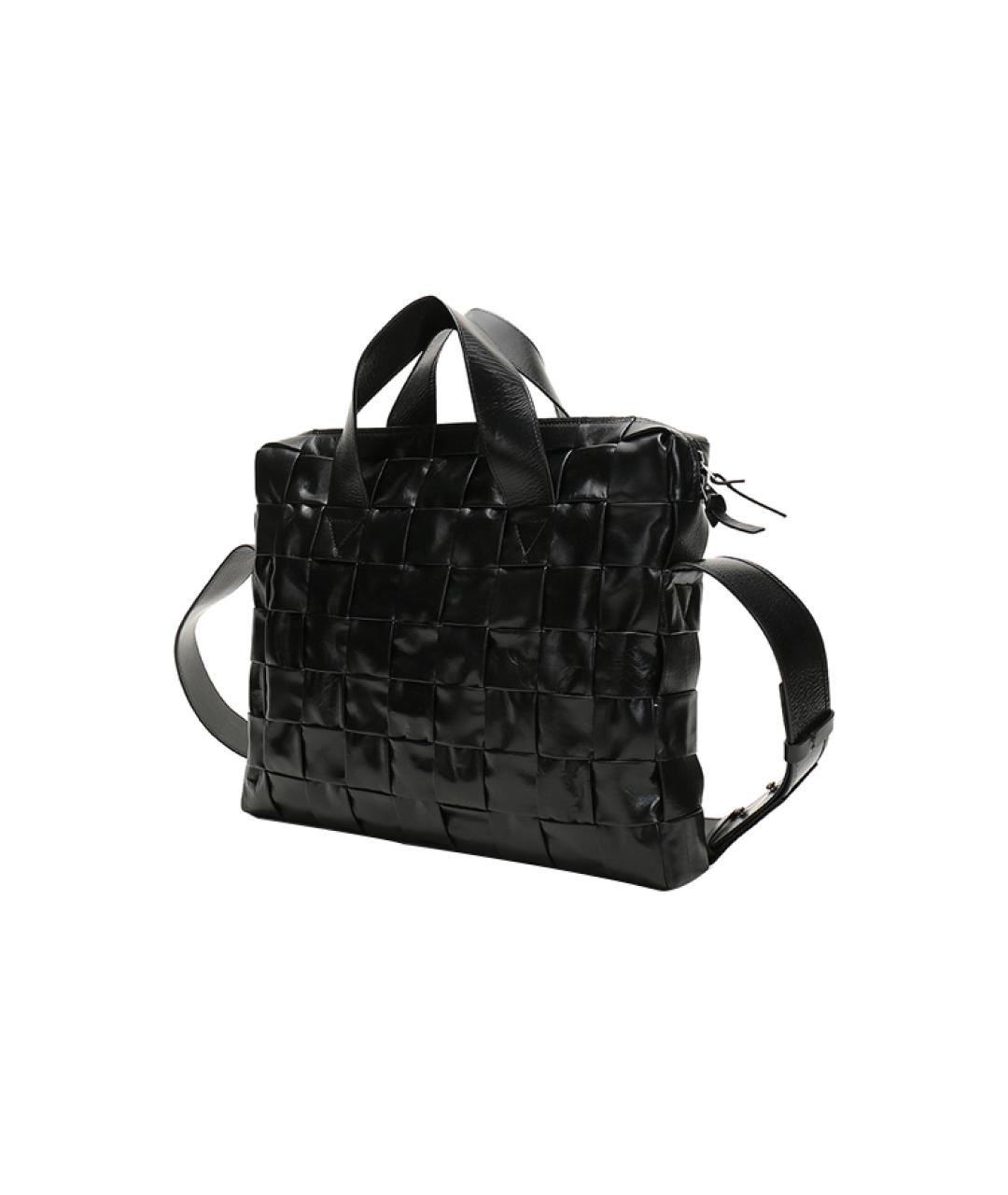 BOTTEGA VENETA Черная кожаная сумка на плечо, фото 2