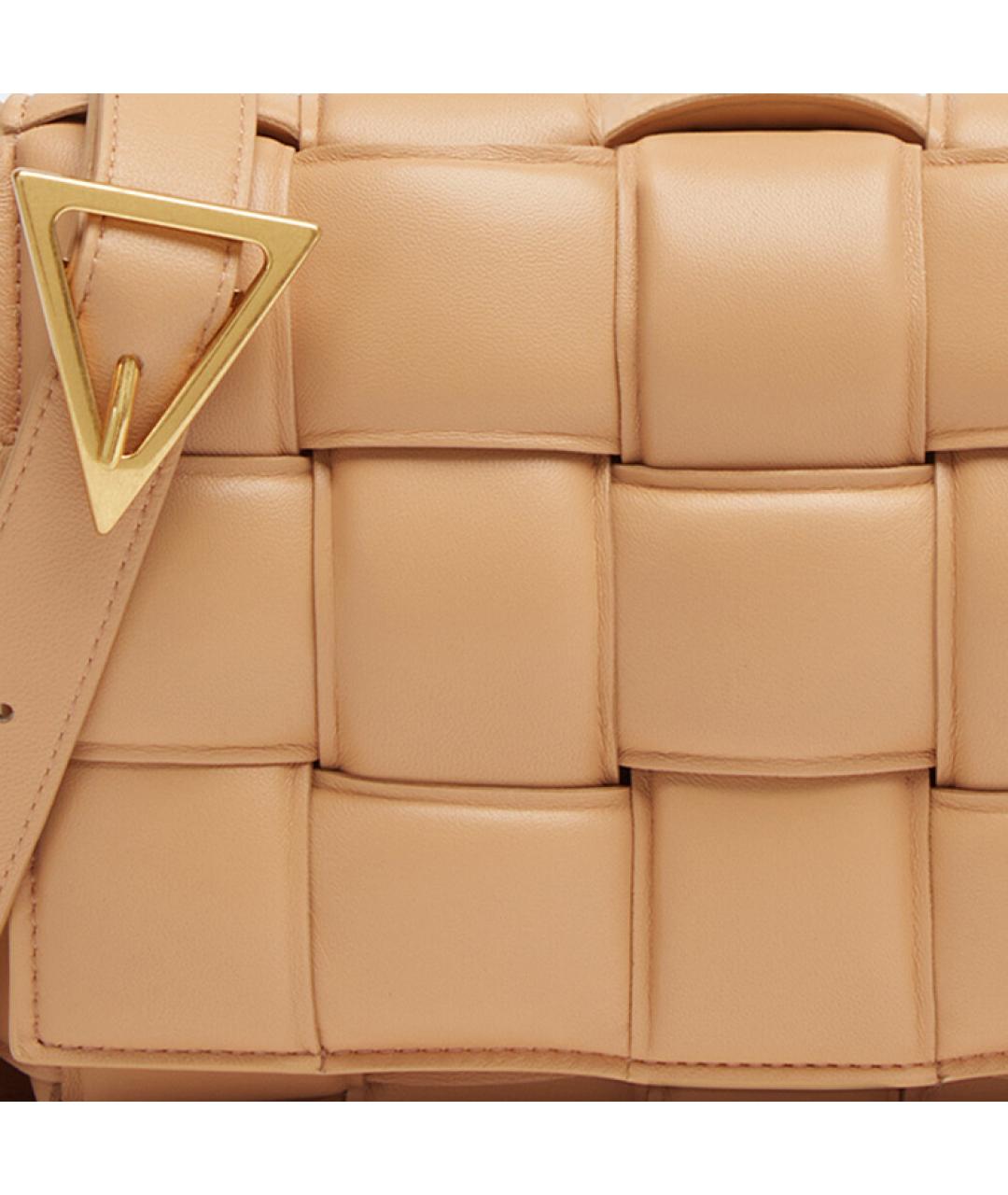 BOTTEGA VENETA Бежевая кожаная сумка через плечо, фото 5