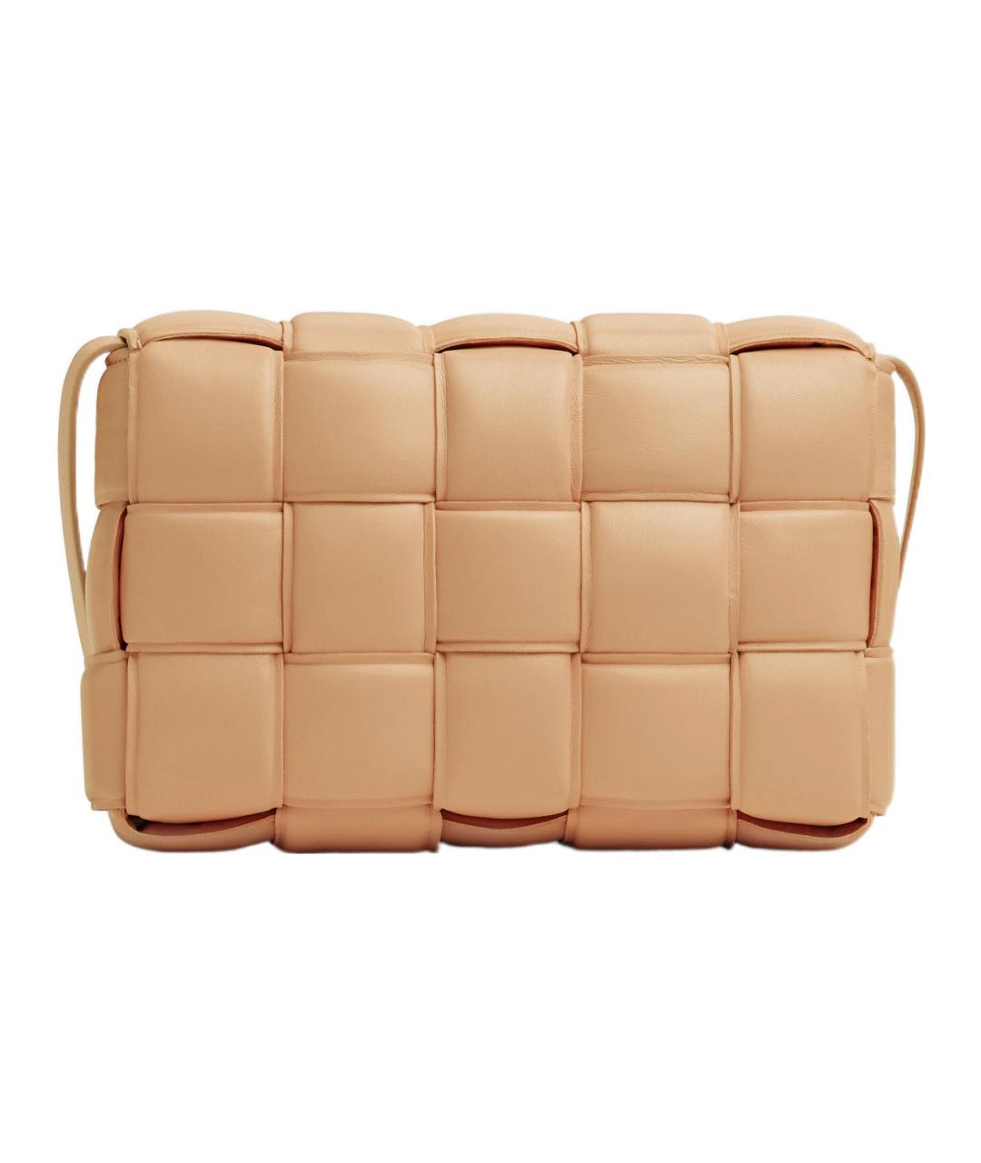 BOTTEGA VENETA Бежевая кожаная сумка через плечо, фото 3