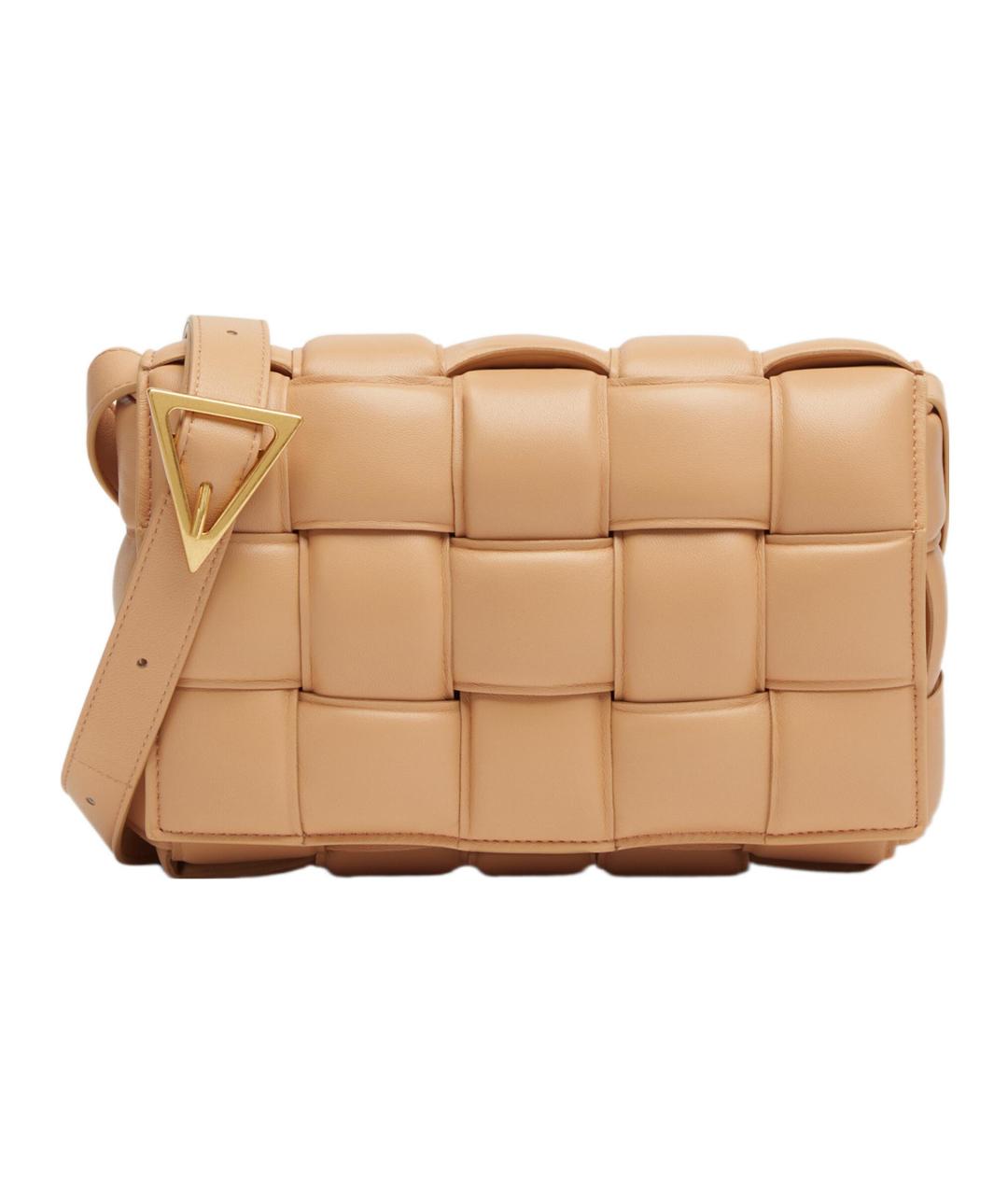 BOTTEGA VENETA Бежевая кожаная сумка через плечо, фото 1