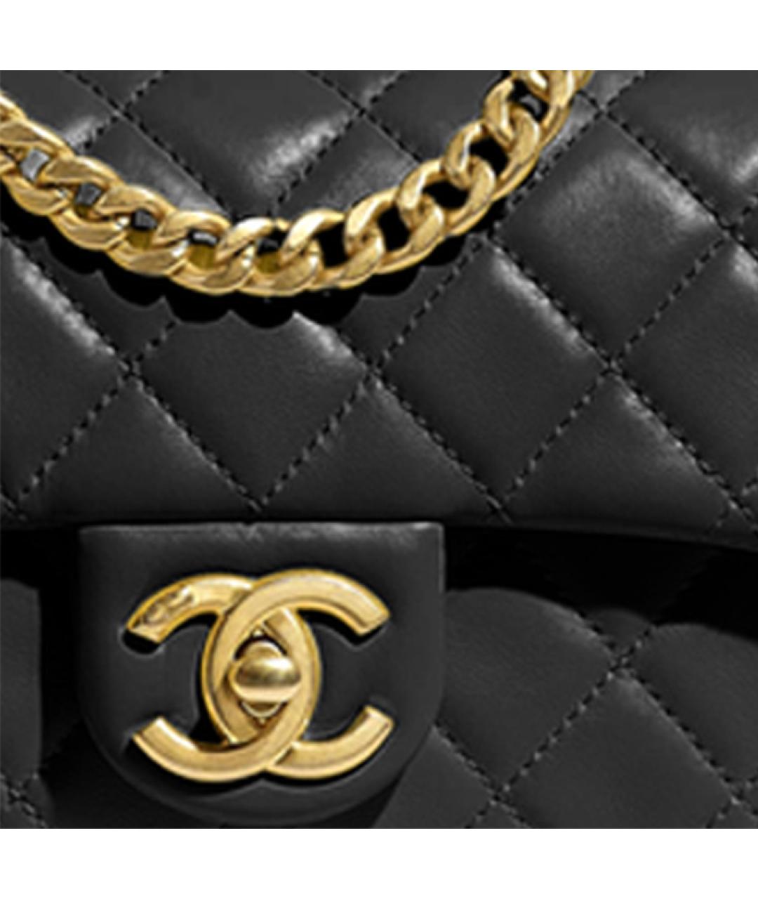 CHANEL Черная кожаная сумка через плечо, фото 3