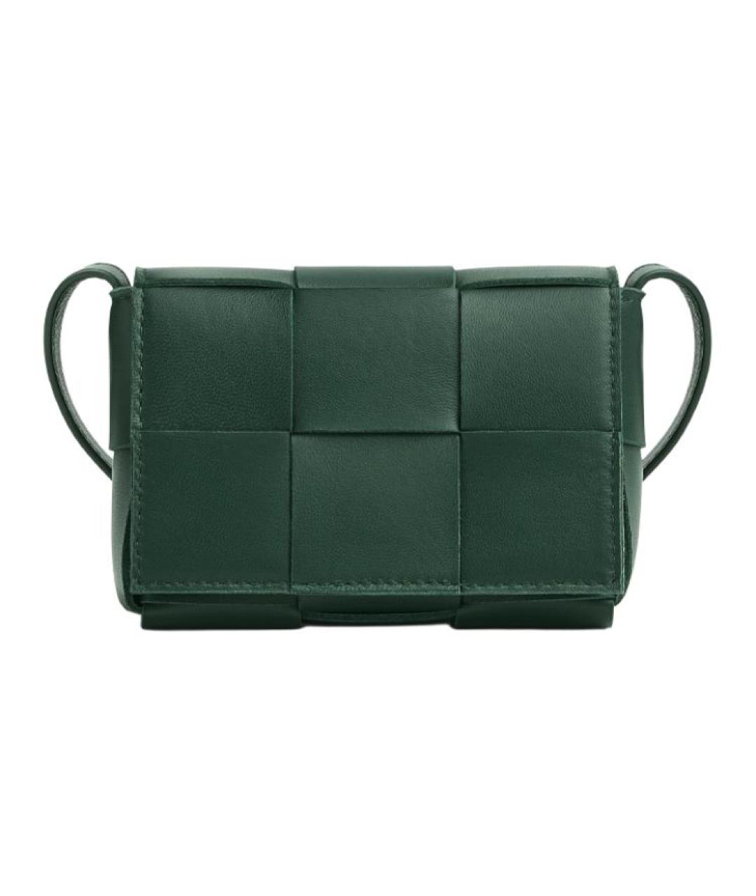 BOTTEGA VENETA Зеленая кожаная сумка через плечо, фото 1