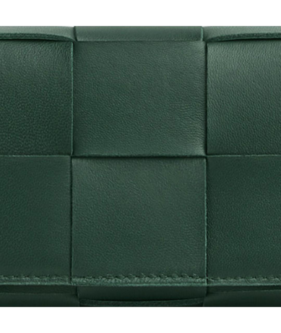 BOTTEGA VENETA Зеленая кожаная сумка через плечо, фото 5
