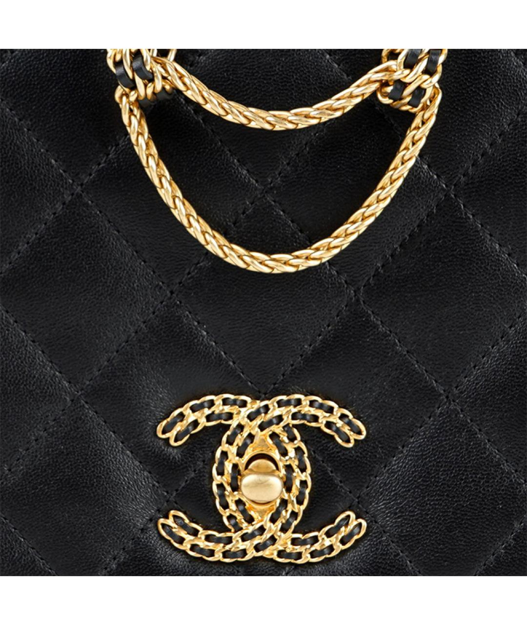 CHANEL Черная кожаная сумка через плечо, фото 4