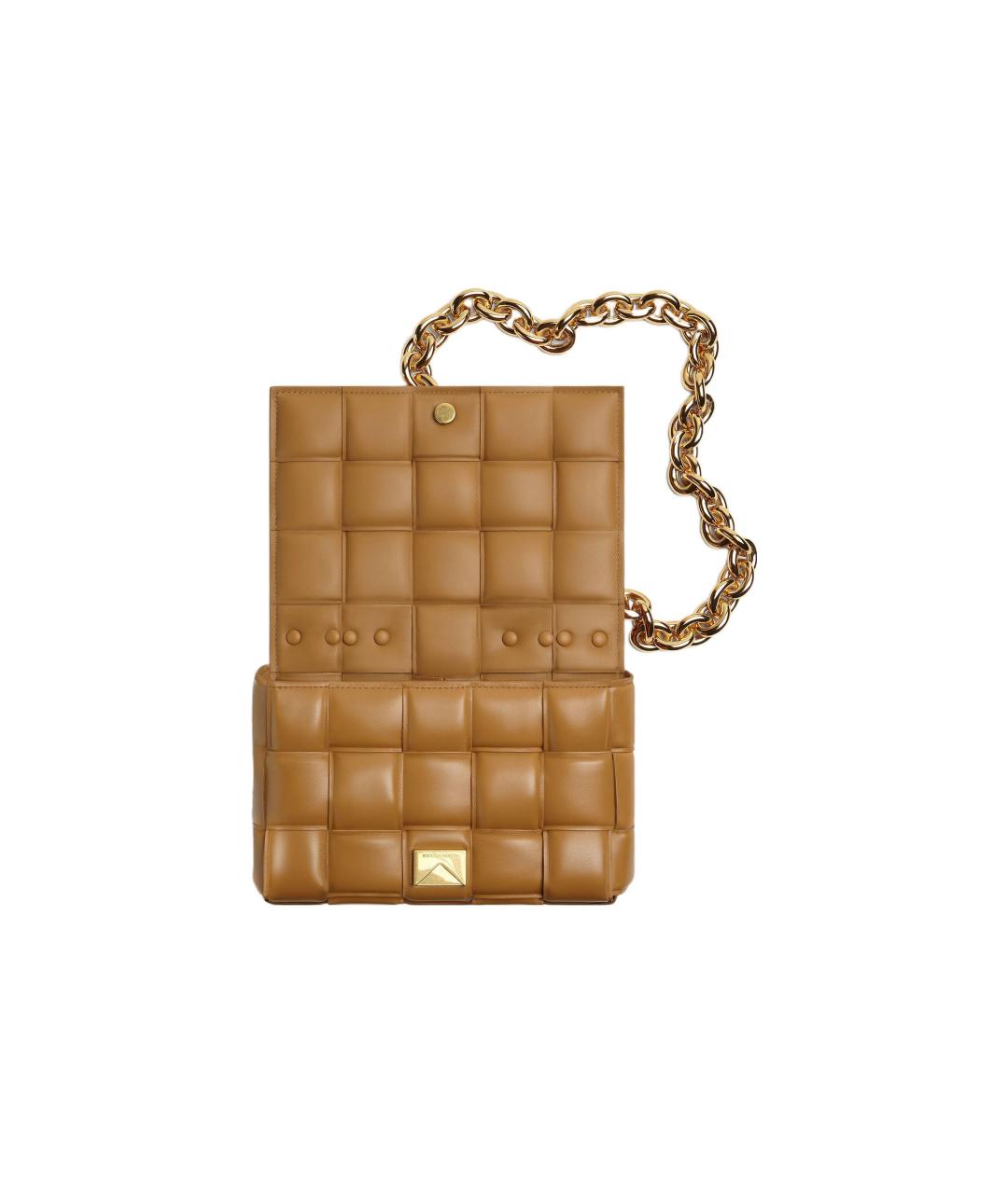 BOTTEGA VENETA Коричневая кожаная сумка через плечо, фото 4