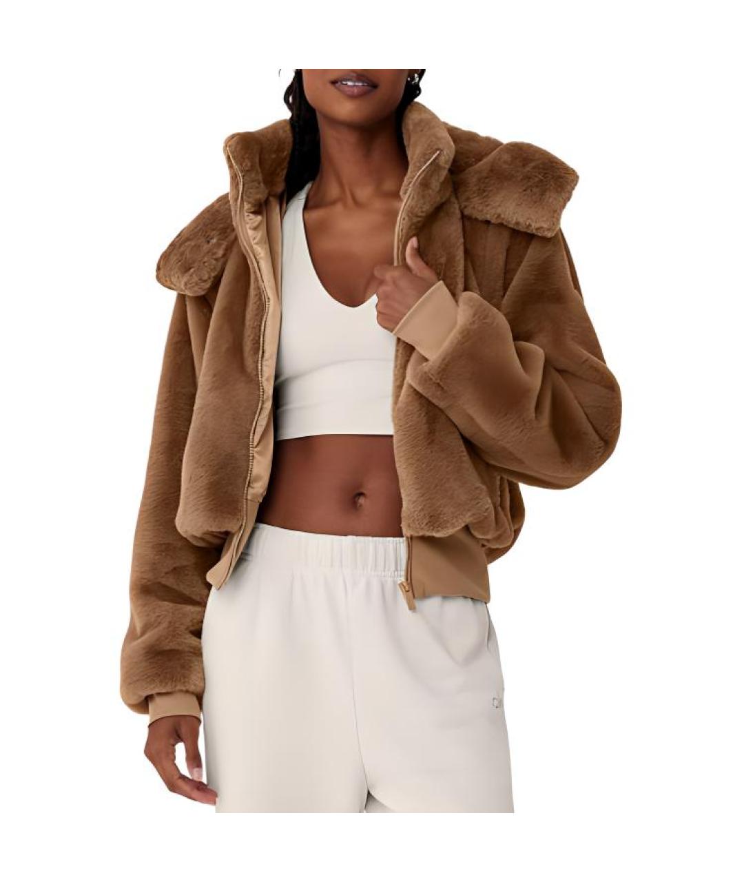 ALO YOGA Бежевая куртка, фото 4