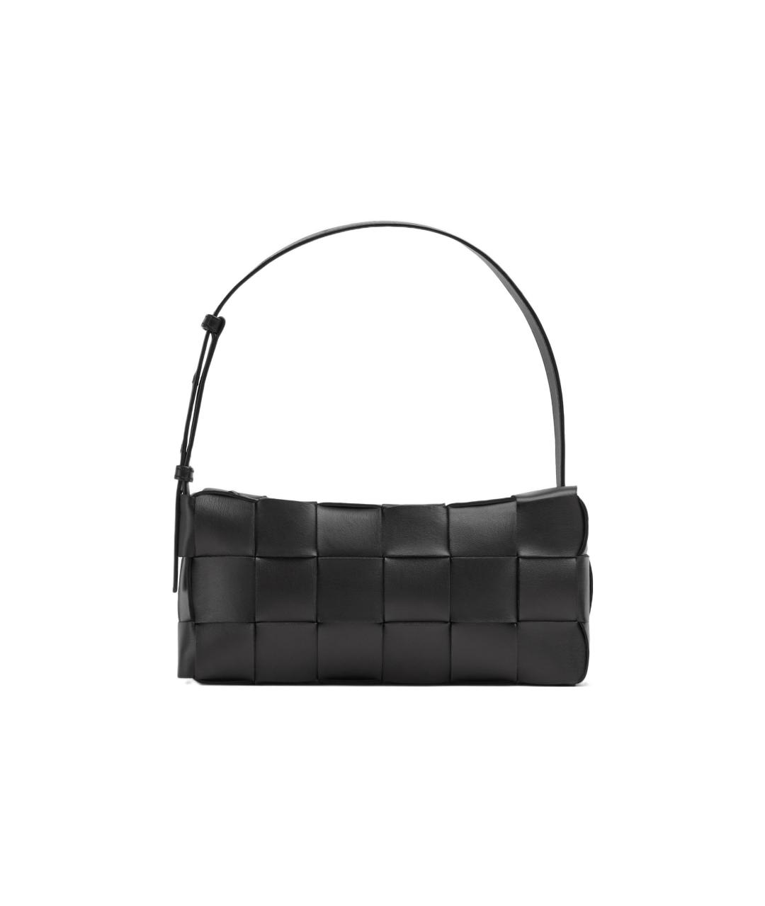 BOTTEGA VENETA Черная кожаная сумка через плечо, фото 1