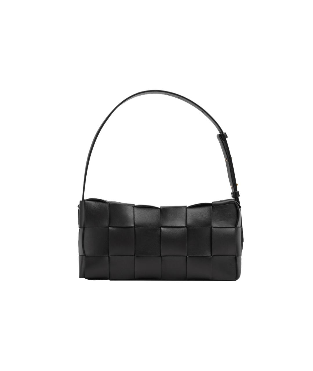 BOTTEGA VENETA Черная кожаная сумка через плечо, фото 3