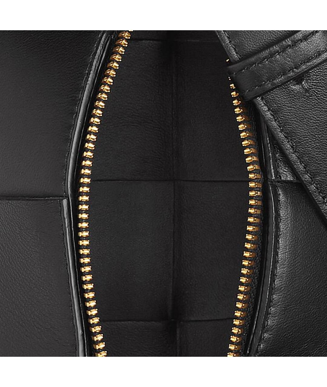BOTTEGA VENETA Черная кожаная сумка через плечо, фото 5