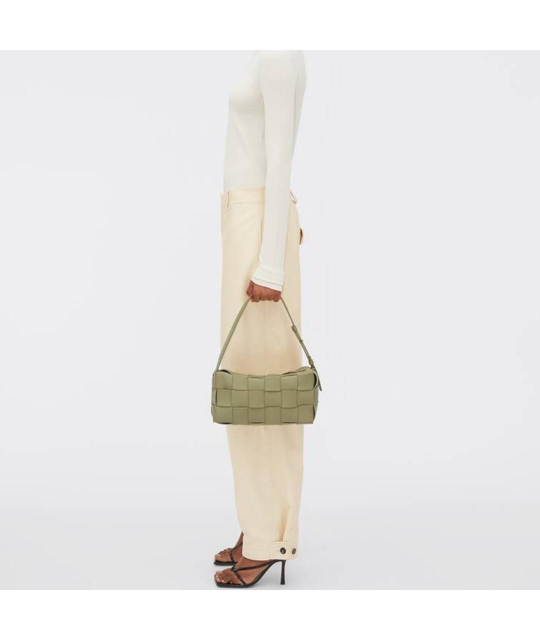 BOTTEGA VENETA Бежевая кожаная сумка через плечо, фото 4