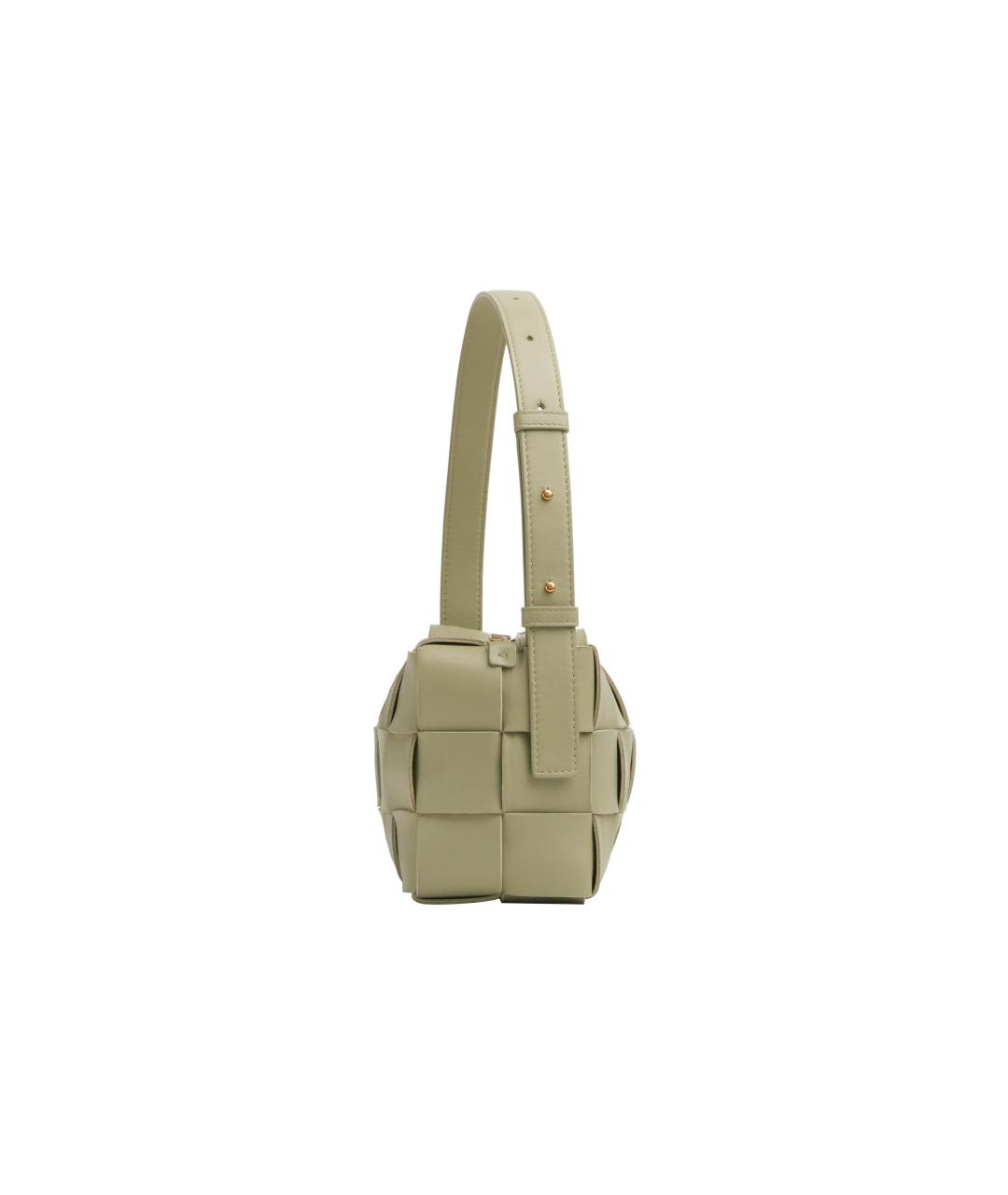 BOTTEGA VENETA Бежевая кожаная сумка через плечо, фото 3