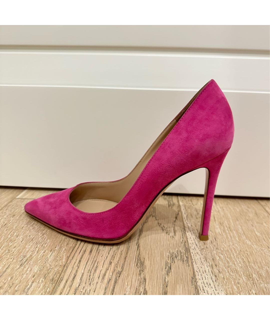 GIANVITO ROSSI Фуксия замшевые туфли, фото 6