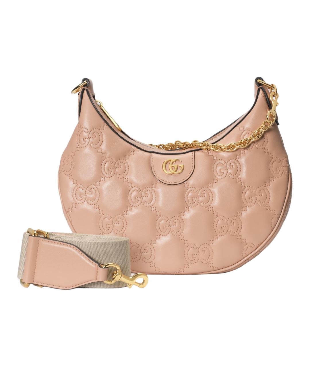 GUCCI Бежевая кожаная сумка через плечо, фото 2