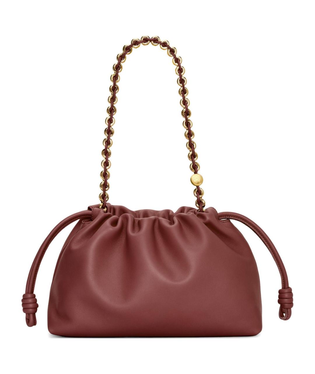 LOEWE Бордовая кожаная сумка через плечо, фото 4
