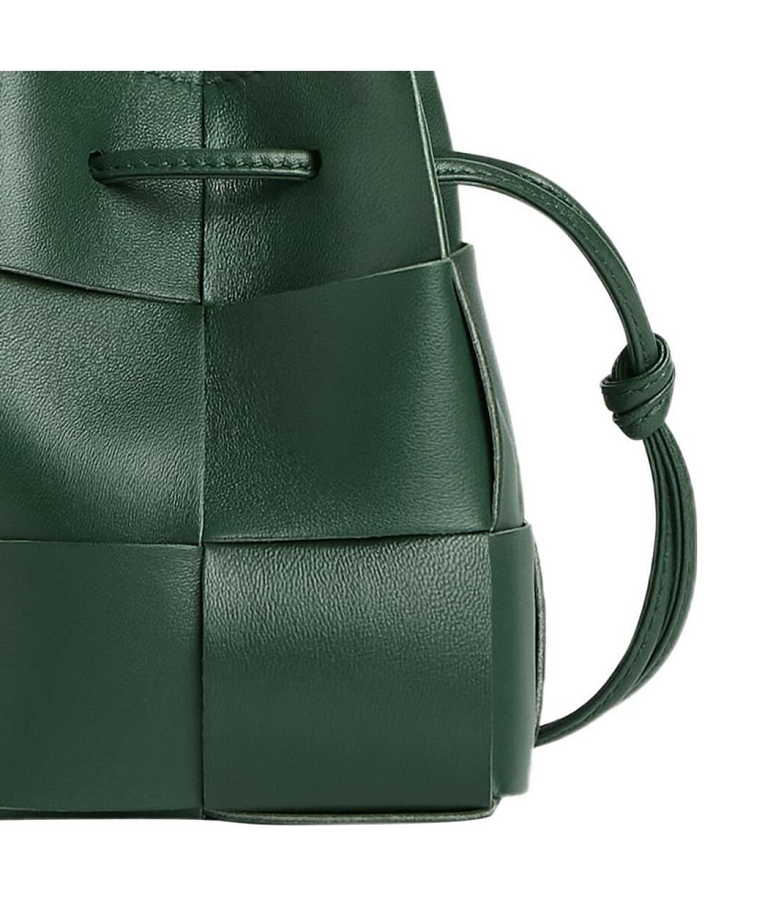BOTTEGA VENETA Зеленая кожаная сумка через плечо, фото 5