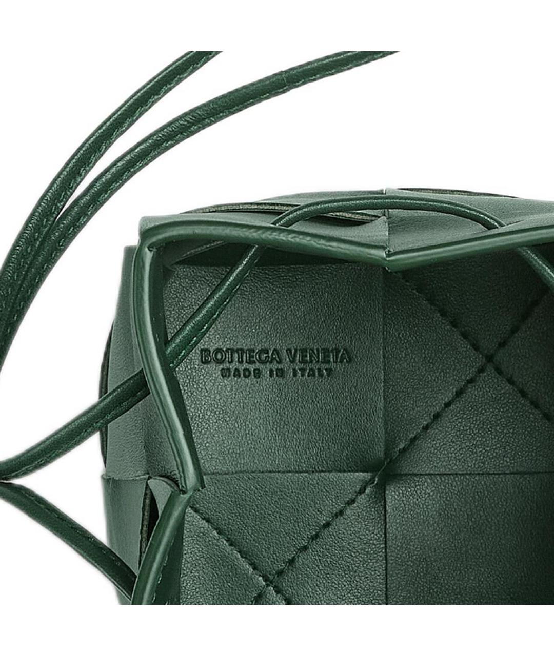BOTTEGA VENETA Зеленая кожаная сумка через плечо, фото 4