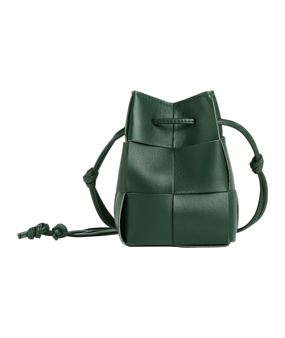BOTTEGA VENETA Зеленая кожаная сумка через плечо, фото 1
