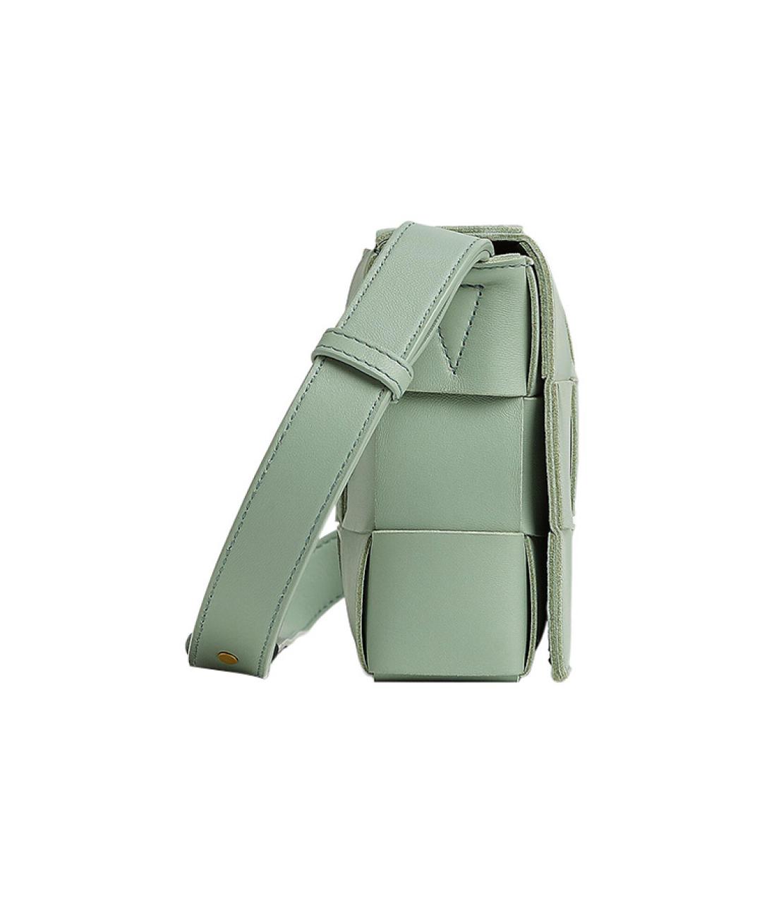 BOTTEGA VENETA Зеленая кожаная сумка через плечо, фото 2