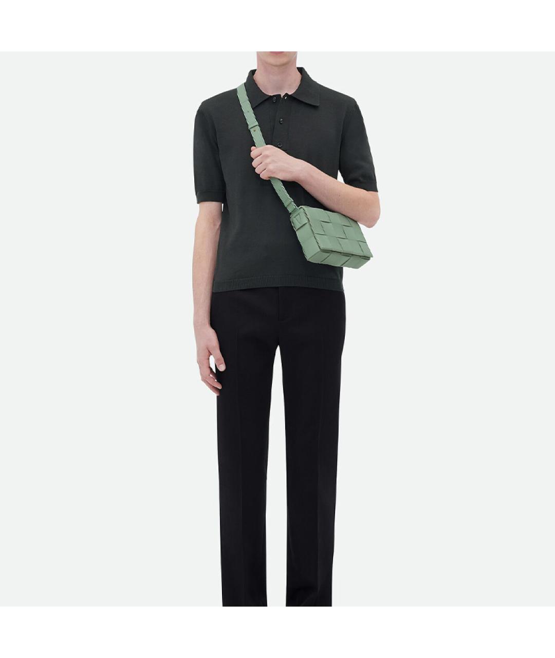 BOTTEGA VENETA Зеленая кожаная сумка через плечо, фото 6