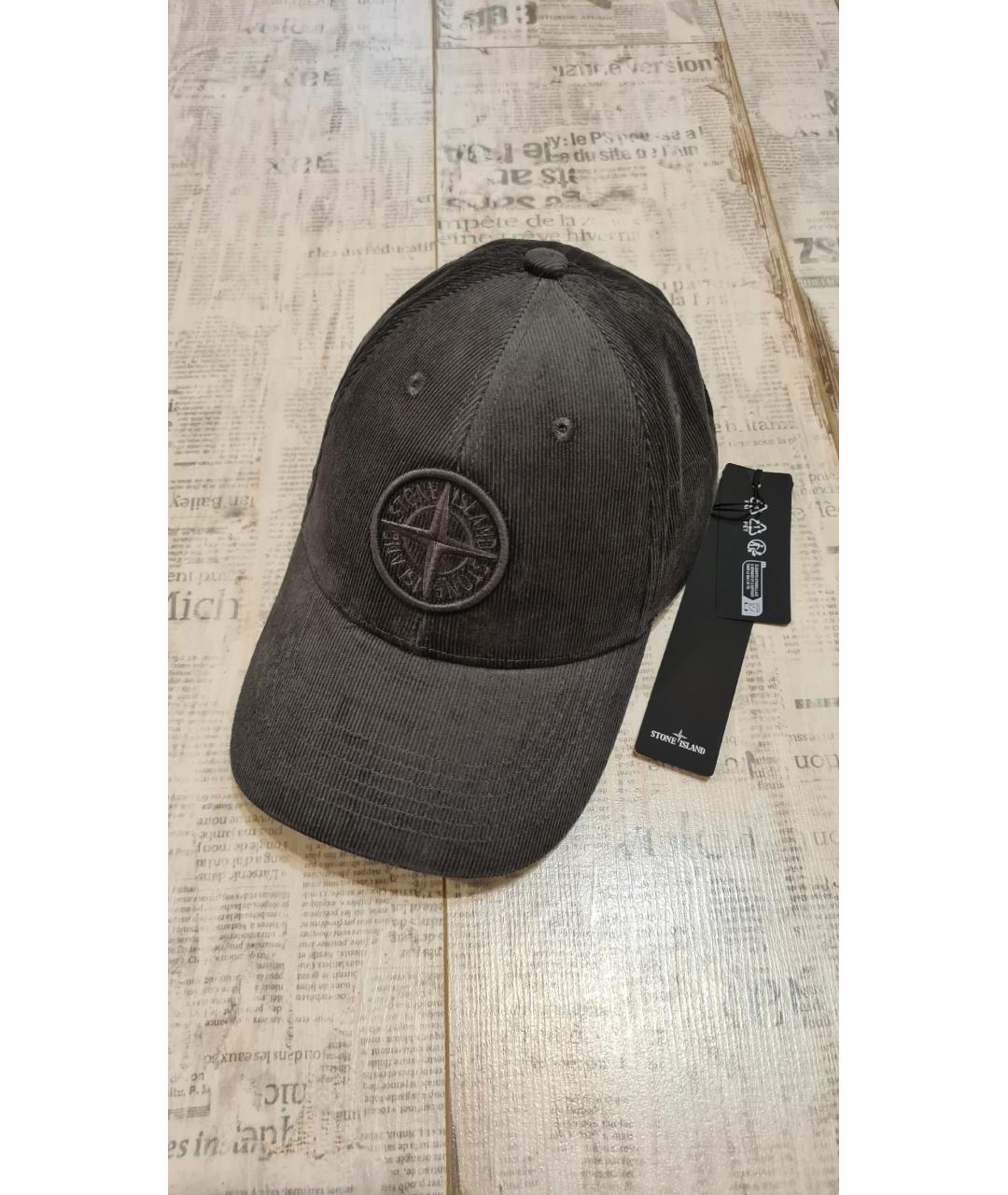 STONE ISLAND Серая хлопковая кепка/бейсболка, фото 3
