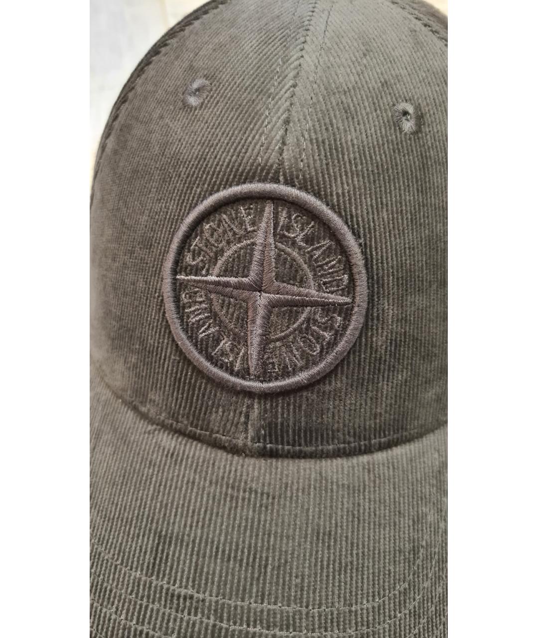 STONE ISLAND Серая хлопковая кепка/бейсболка, фото 4