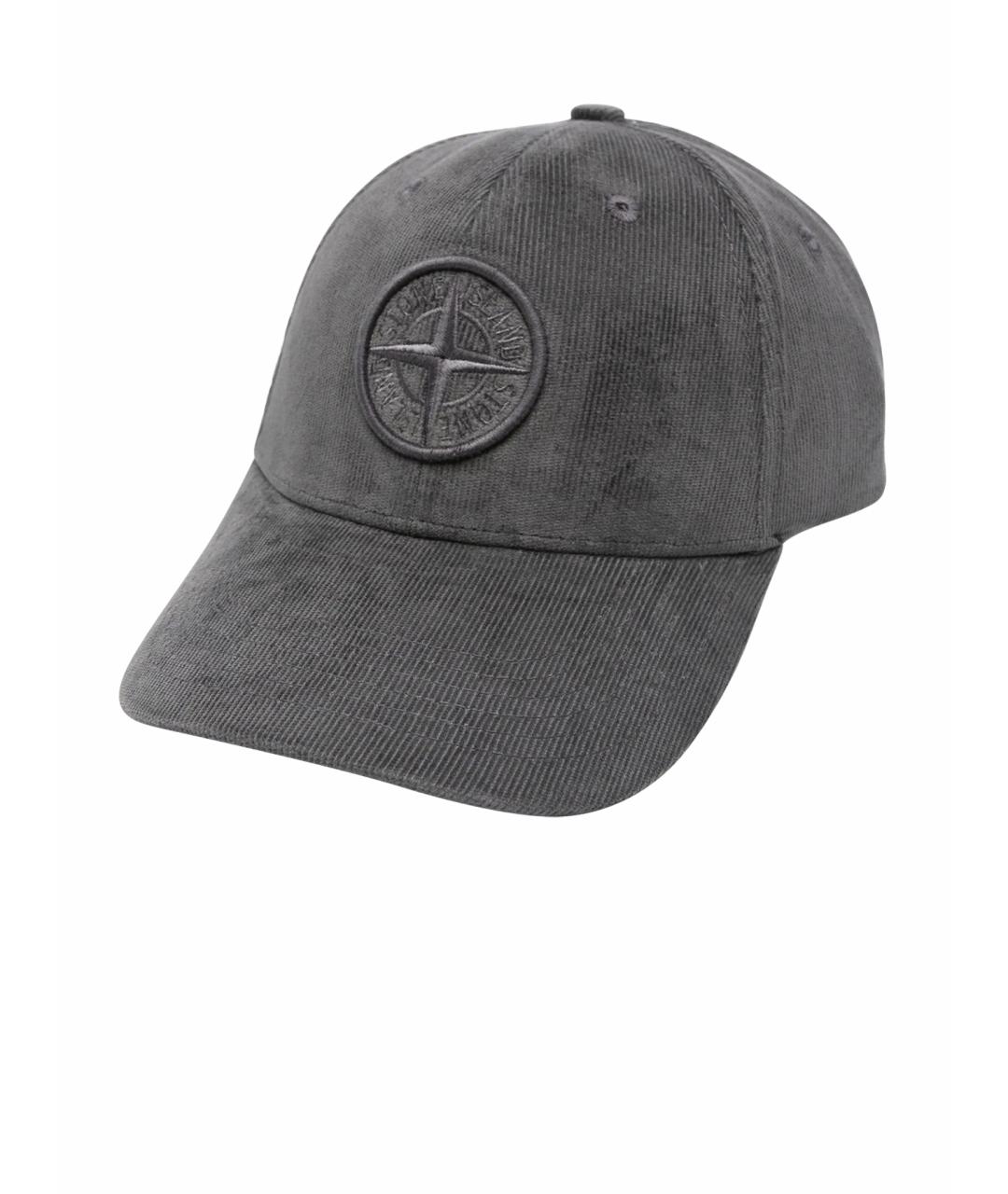 STONE ISLAND Серая хлопковая кепка/бейсболка, фото 1