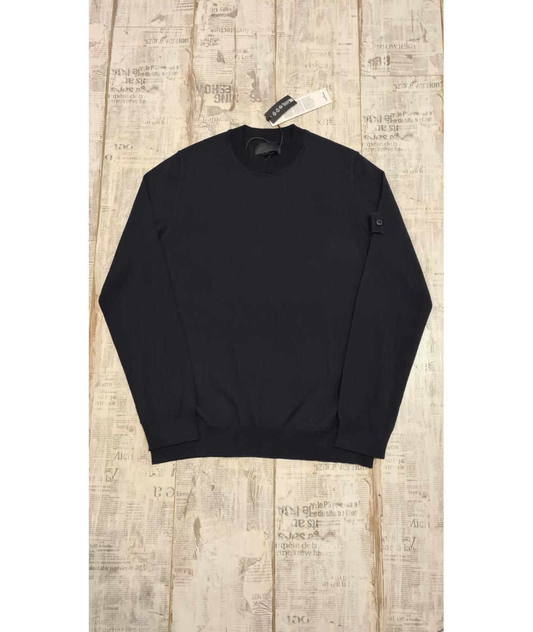 STONE ISLAND Темно-синий шерстяной джемпер / свитер, фото 5
