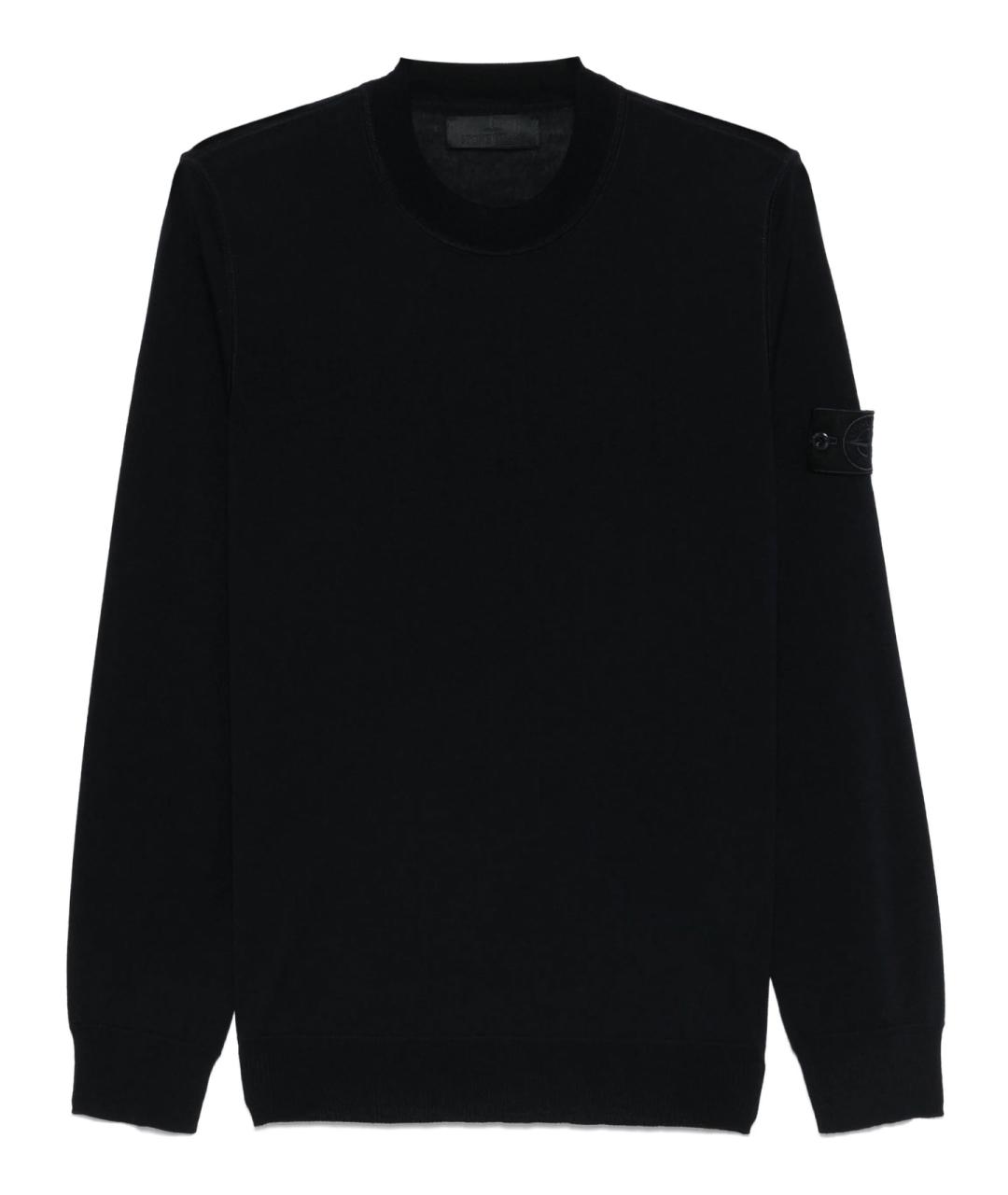 STONE ISLAND Темно-синий шерстяной джемпер / свитер, фото 1