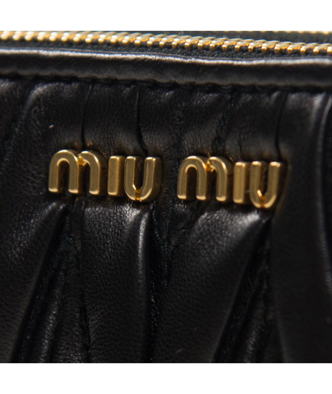 MIU MIU Черная кожаная сумка через плечо, фото 5