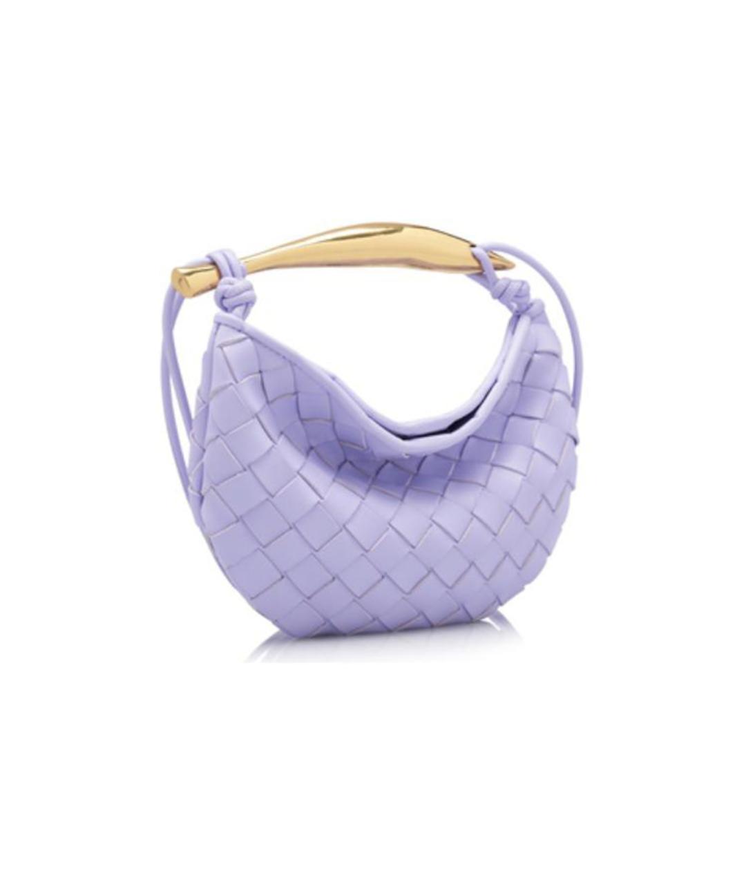 BOTTEGA VENETA Фиолетовая кожаная сумка с короткими ручками, фото 2