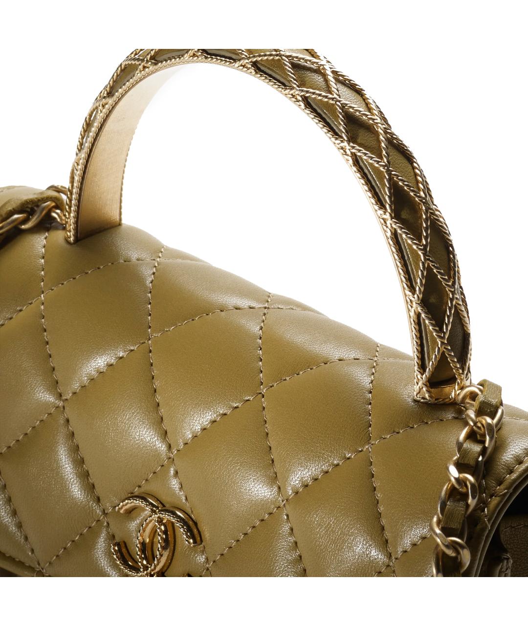 CHANEL Зеленая сумка через плечо, фото 4