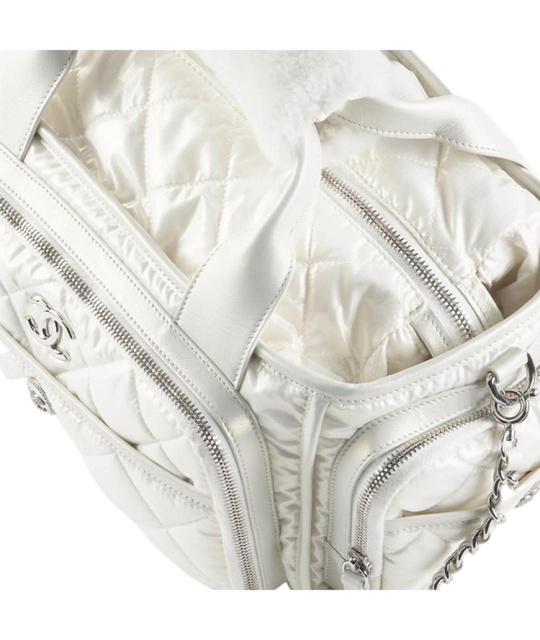 CHANEL Белая сумка через плечо, фото 4