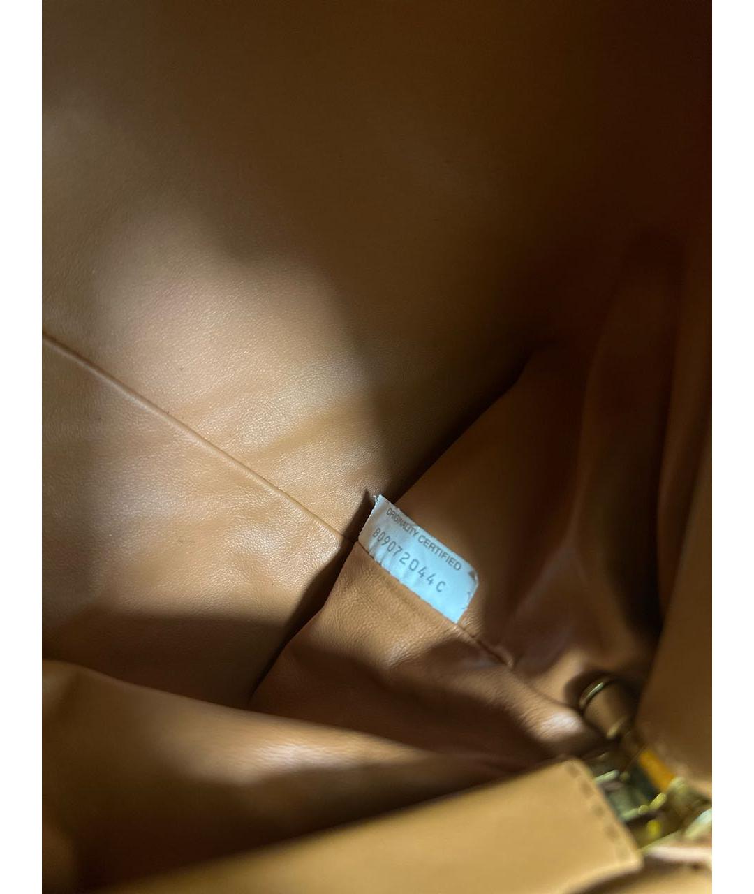 BOTTEGA VENETA Оранжевая кожаная сумка через плечо, фото 4