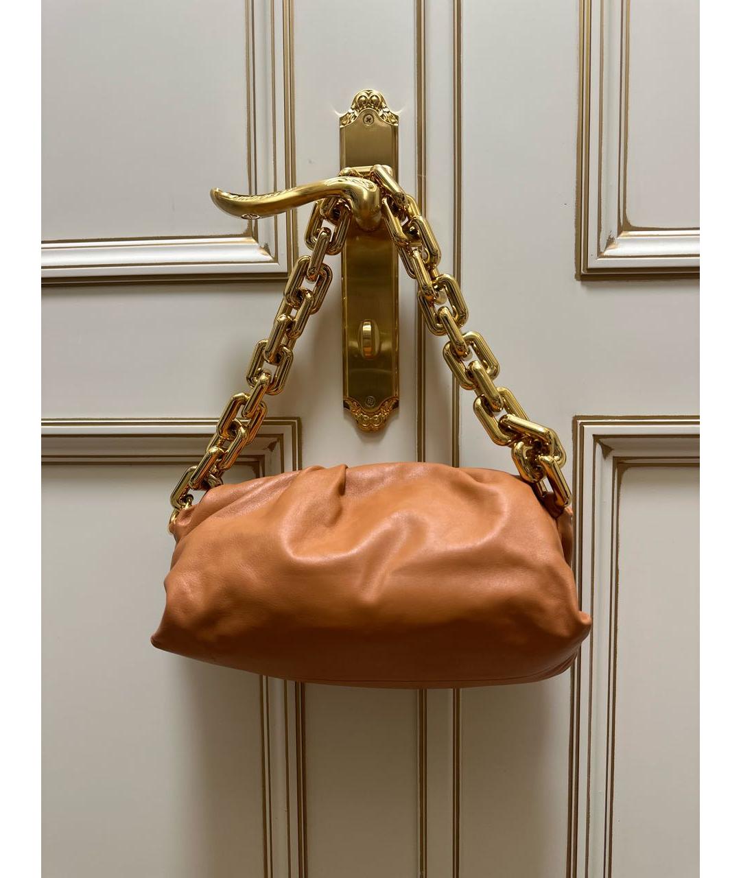 BOTTEGA VENETA Оранжевая кожаная сумка через плечо, фото 7