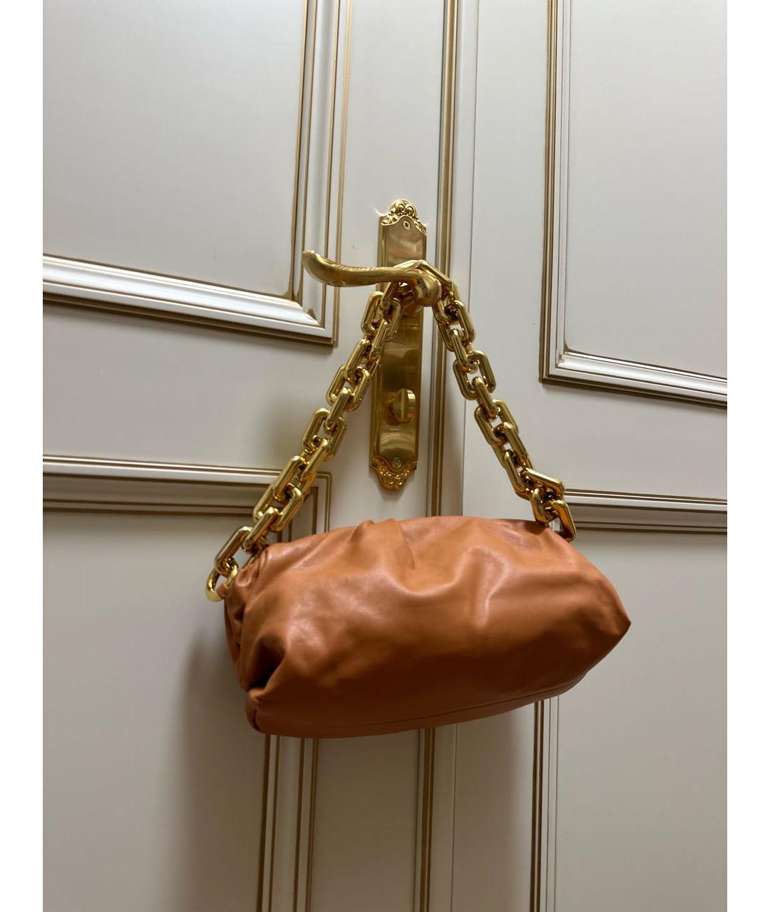 BOTTEGA VENETA Оранжевая кожаная сумка через плечо, фото 2