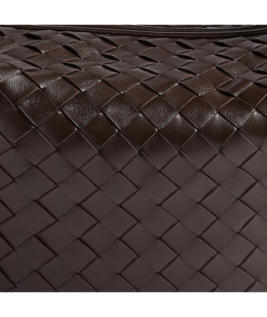 BOTTEGA VENETA Коричневая кожаная сумка с короткими ручками, фото 4
